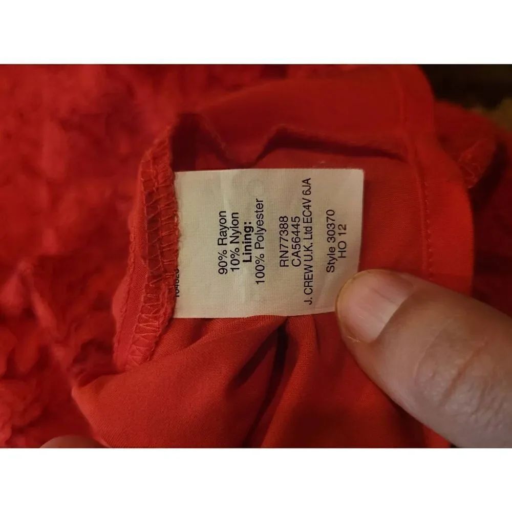 Madewell Broadway & Broome Lace Illusion Dress Women's 2 Red Floral Knee Length - Picture 4 of 5